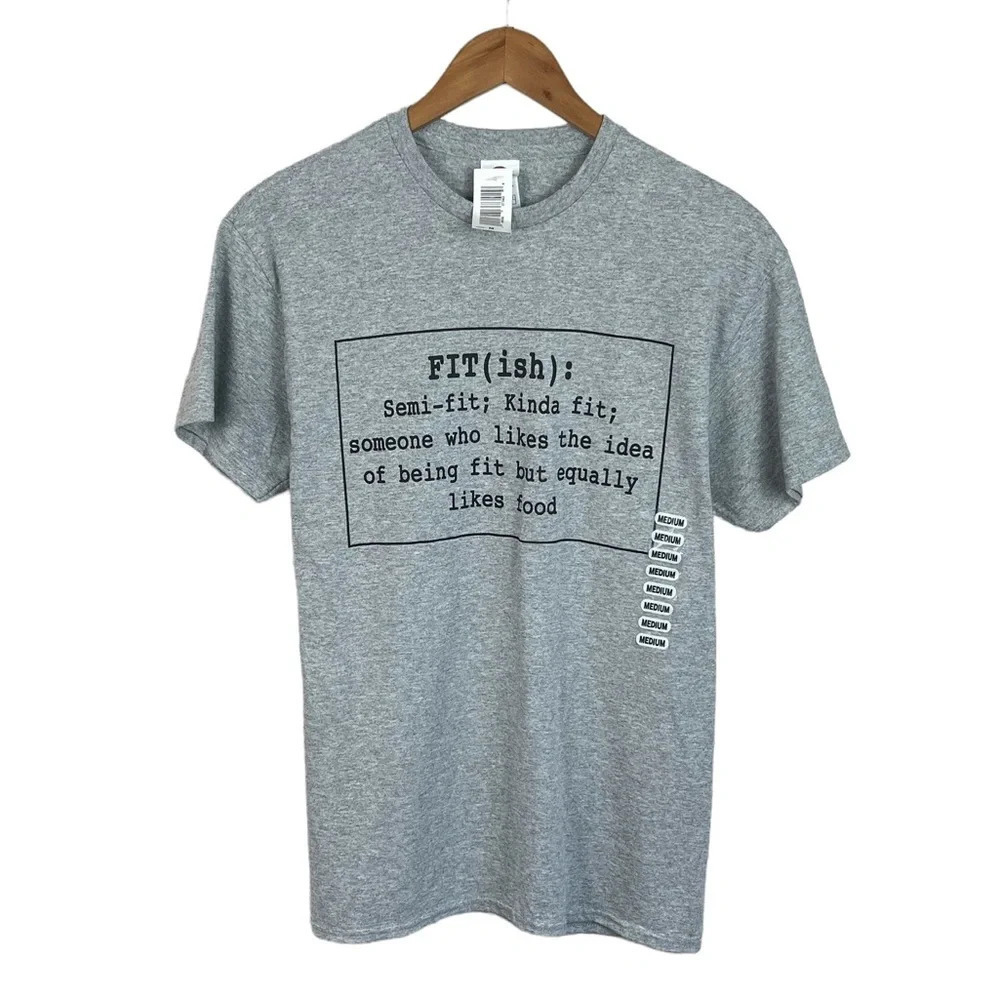 TS768 NWT Mens Delta Fit(ish) Funny Gym Humor Novelty T Shirt M